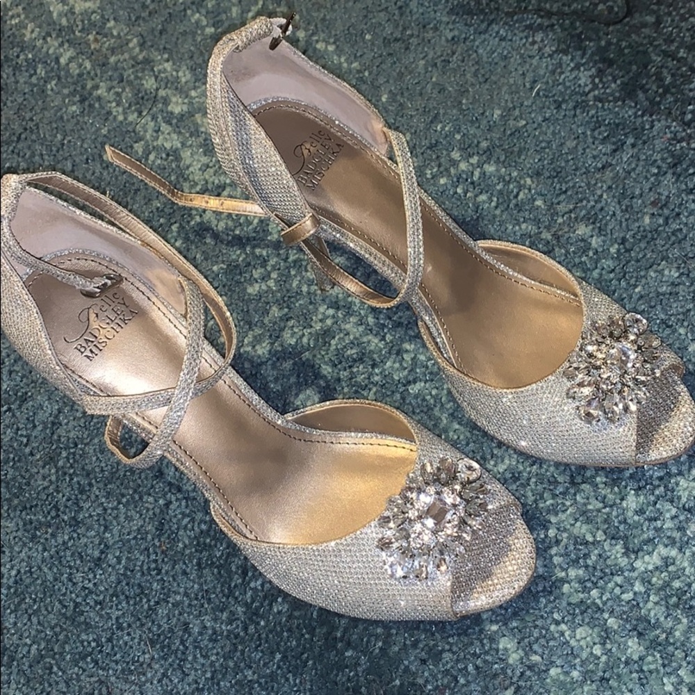 Badgley Mischka Crystal High Heels